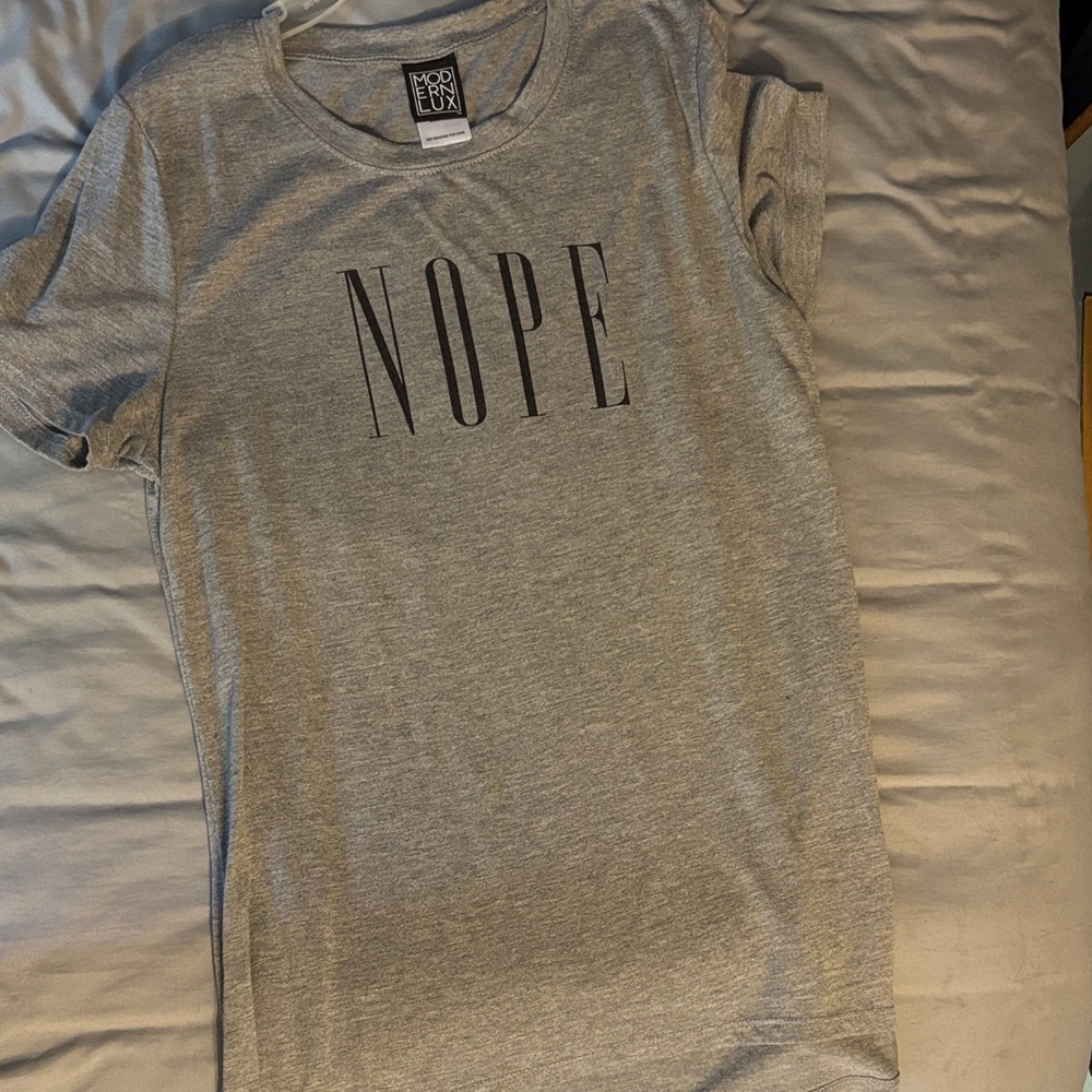 Modern Lux Heather Gray 'NOPE' Tee